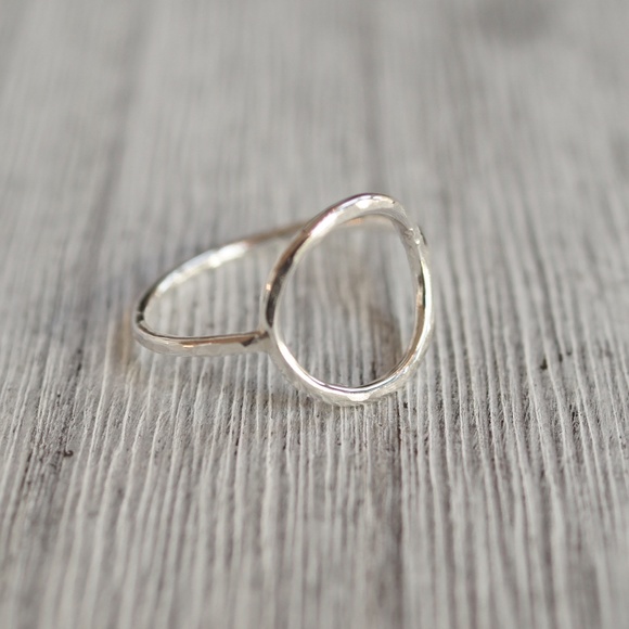 Open circle ring karma sterling silver, geometric - Picture 4 of 8